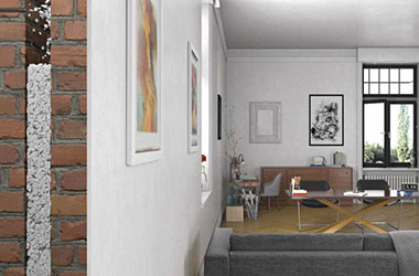 Aislamiento térmico. Aislamiento insuflado