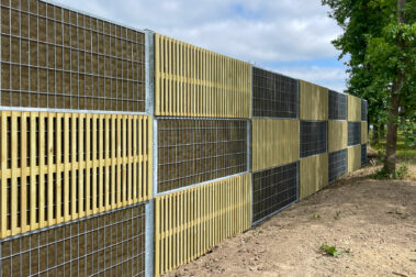 Noistop essential residencial privado galvanizado y madera natural 00001