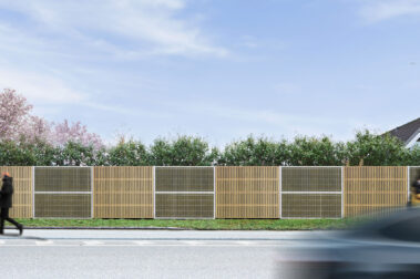 Noistop essential residencial frente galvanizada y madera