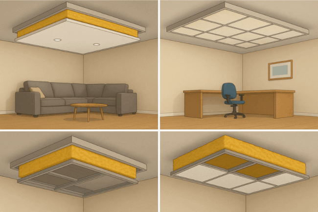 Tipos de falsos techos con aislamiento térmico Tipos de falsos techos con aislamiento térmico